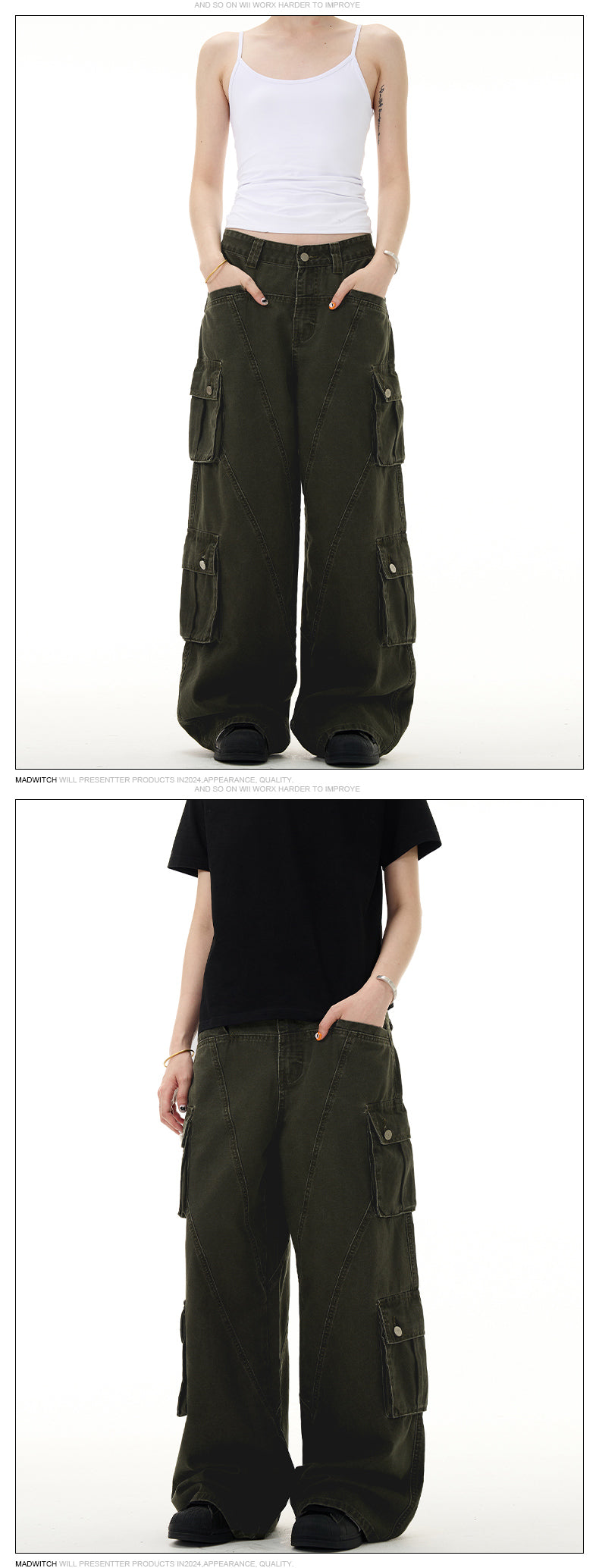 MADWITCH CARGO POCKETS PANT #WH6998
