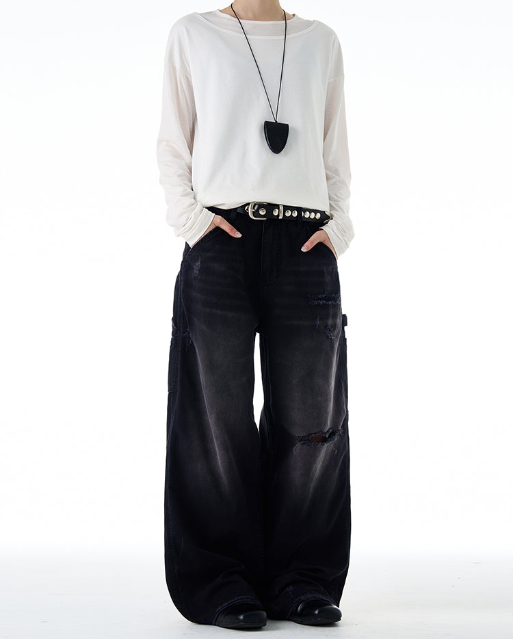 MADWITCH OMBRÉ WASH DENIM PANTS #CK3535