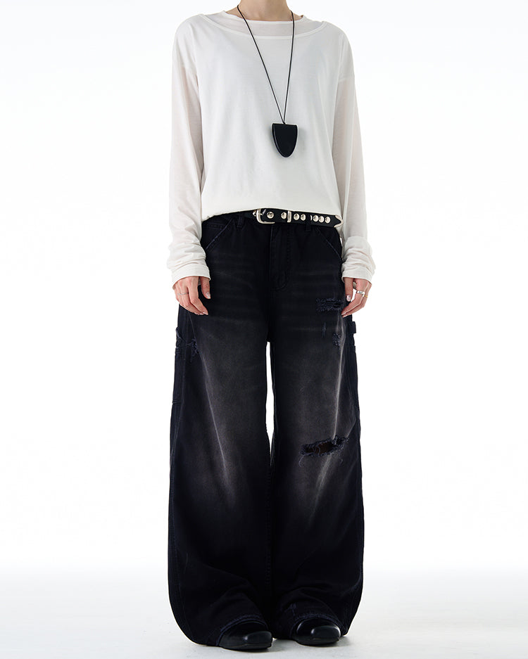 MADWITCH OMBRÉ WASH DENIM PANTS #CK3535