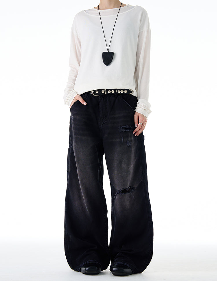 MADWITCH OMBRÉ WASH DENIM PANTS #CK3535