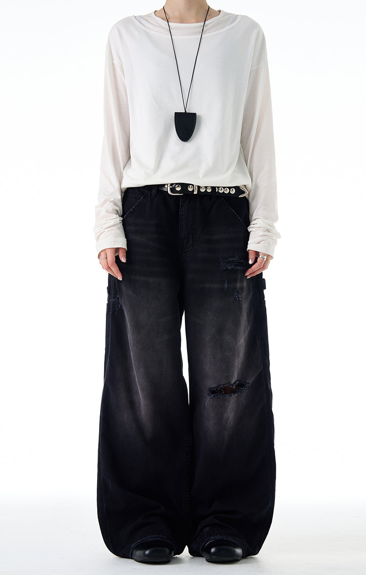 MADWITCH OMBRÉ WASH DENIM PANTS #CK3535