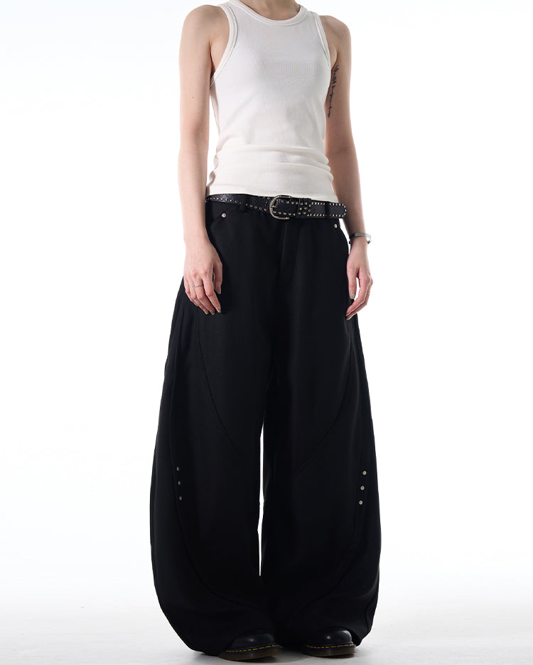 MADWITCH LOOSE FIT WIDE-LEG DENIM PANTS #C828