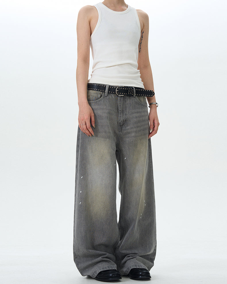MADWITCH INK SPLASH WASHED JEANS #CK5391