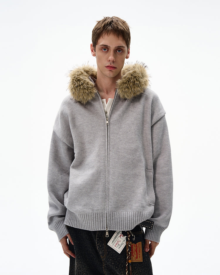 MADWITCH UNISEX FUR-TRIMMED CASUAL COAT #6273
