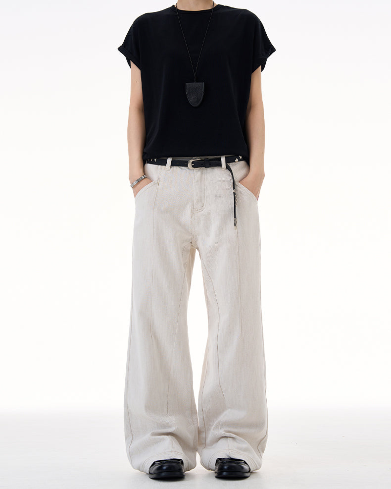 MADWITCH LINEN BLEND WHITE JEANS #CK9657