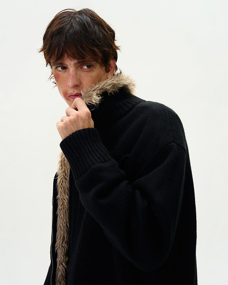MADWITCH HEAVYWEIGHT KNIT COTTON JACKET #C178