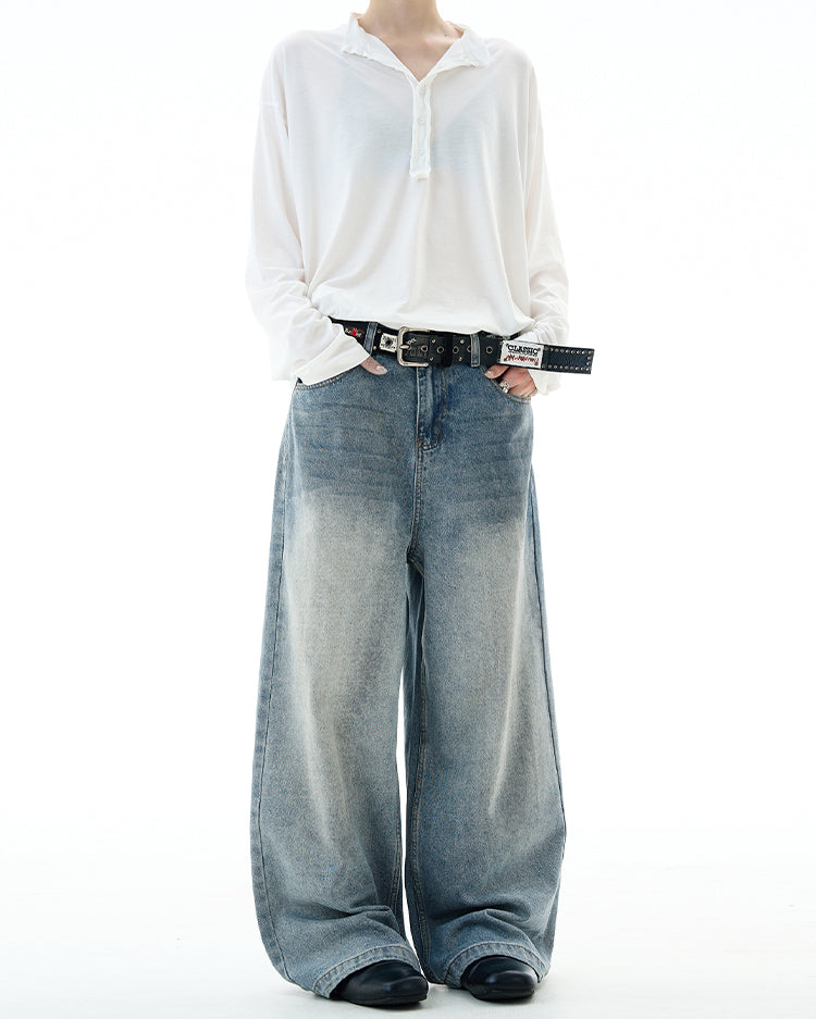 MADWITCH UNISEX DIRTY WASHED DENIM JEANS #G6846