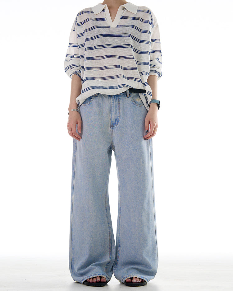 MADWITCH CLASSIC WASHED FLARE DENIM PANTS #CK3506