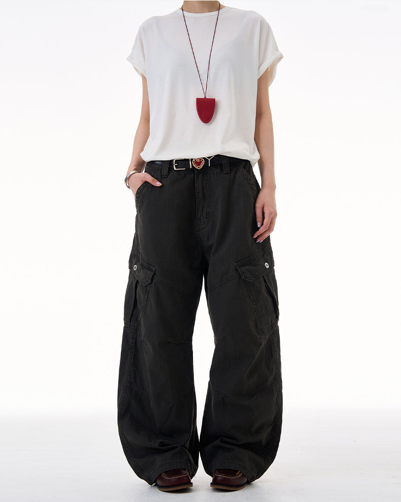 MADWITCH UTILITY RELAXED FIT PANTS #CK3557