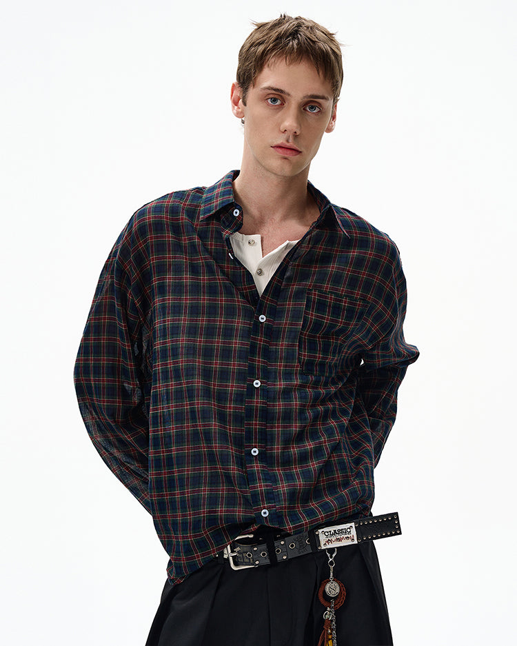 MADWITCH UNISEX VINTAGE OLD MONEY STYLE LONG SHIRT #CR606