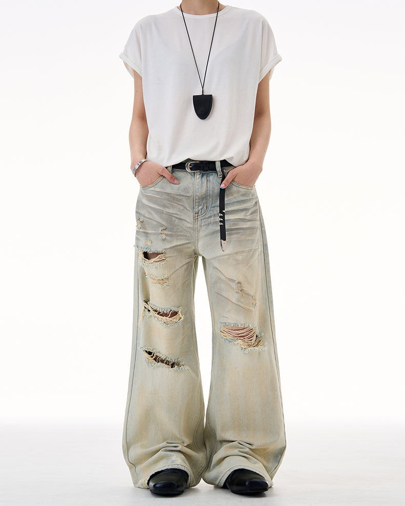 MADWITCH DROP-CROTCH GRAFFITI JEANS #G6831