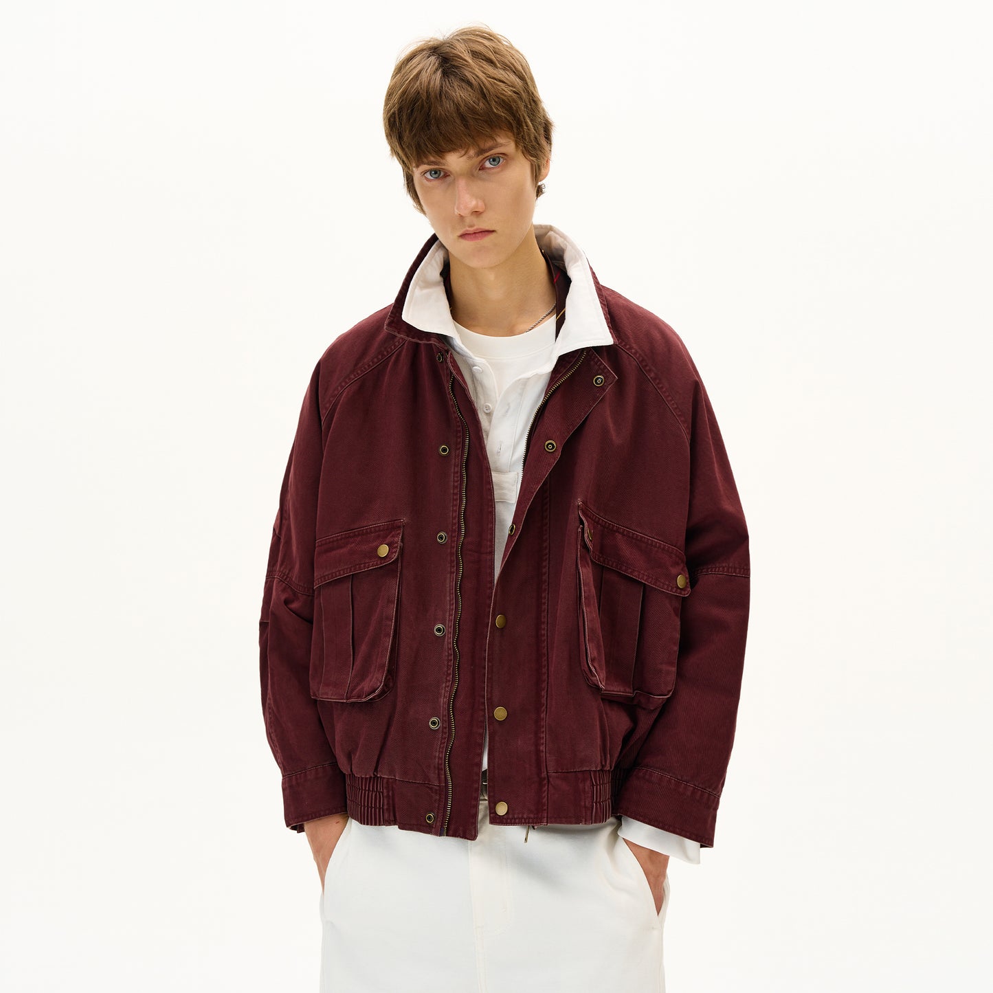 MADWITCH DISTRESSED UTILITY JACKET #28112