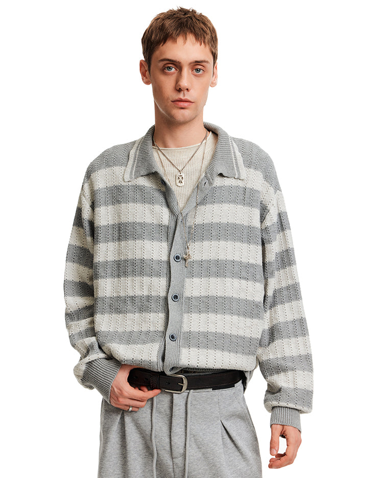 MADWITCH STRIPE LAZY CARDIGAN #68966