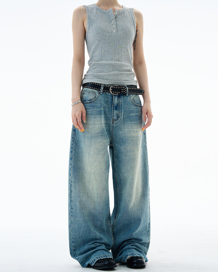 MADWITCH HIGH-STREET WIDE LEG JEANS #CK9677