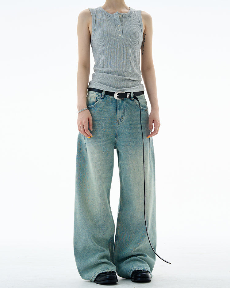 MADWITCH DISTRESSED STRAIGHT DENIM #CK9651