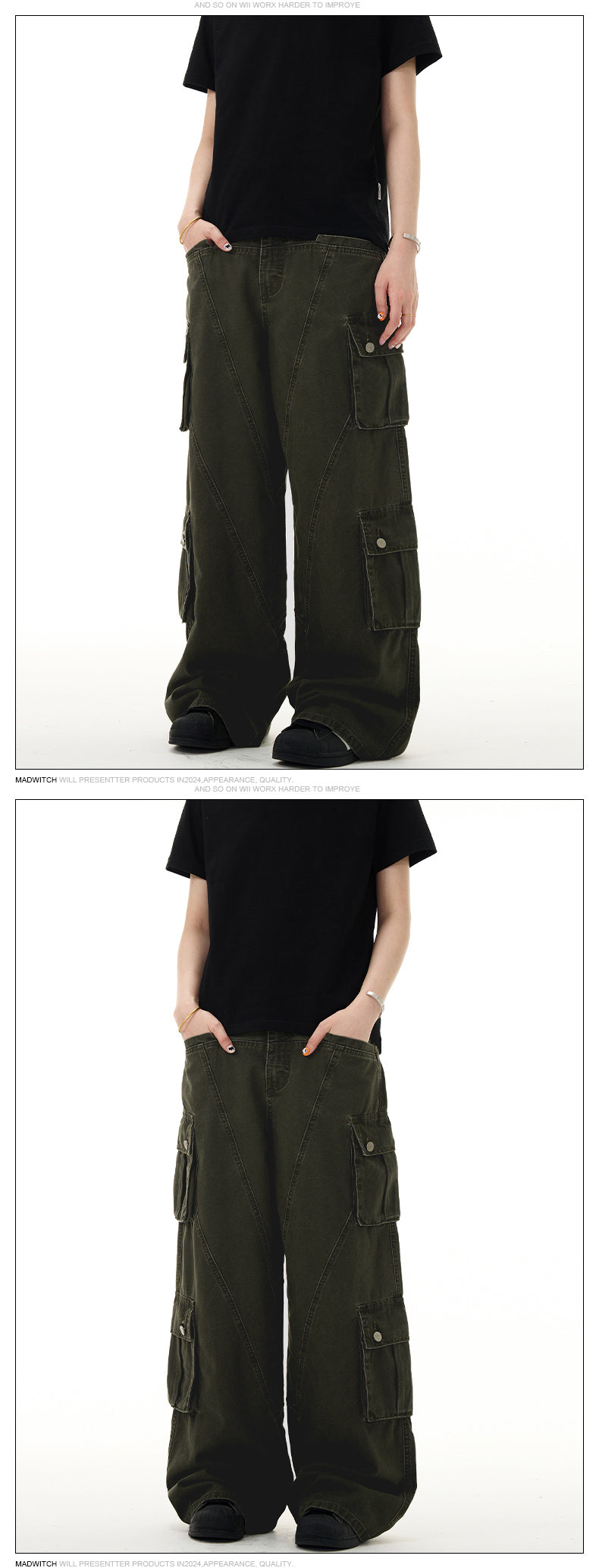 MADWITCH CARGO POCKETS PANT #WH6998
