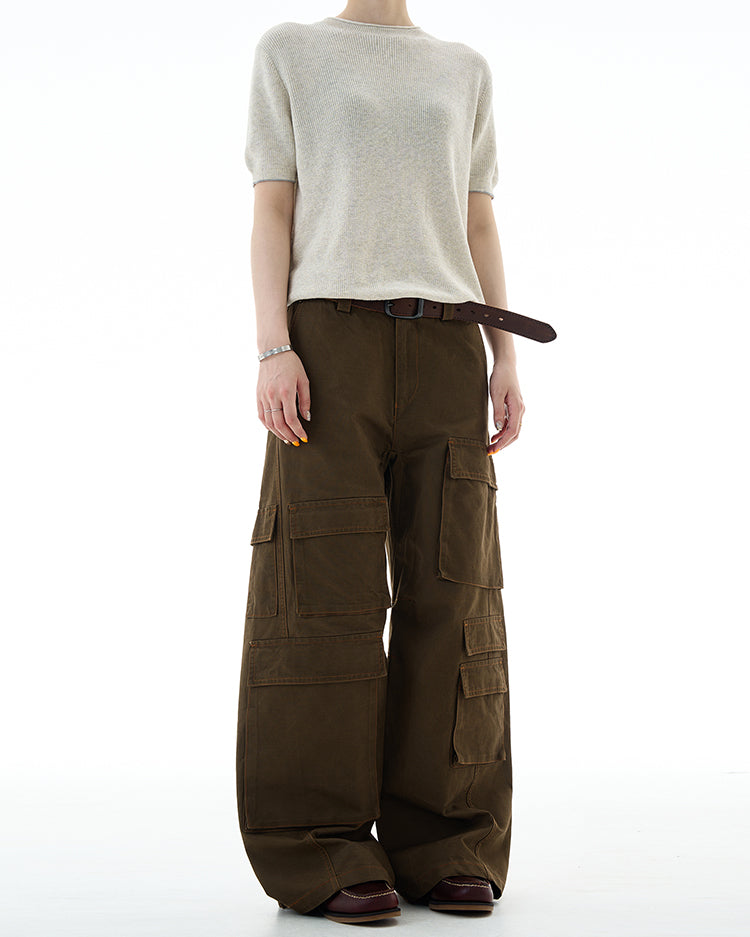 MADWITCH UNISEX MULTI-POCKET CARGO PANTS #A611