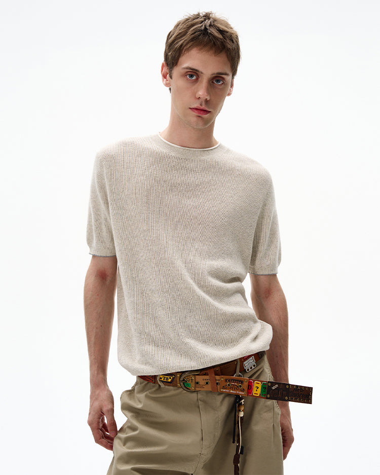 MADWITCH RETRO MINIMALIST KNIT TEE #250115