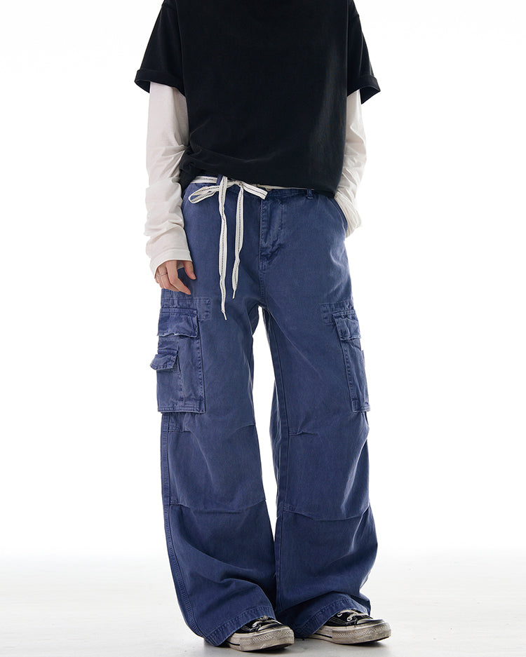 MADWITCH BAGGY WIDE LEG CARGO PANTS #Z003