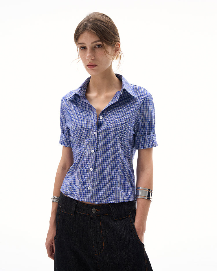 MADWITCH SHORTS-LENGTH STRUCTURED SHIRT #CY156