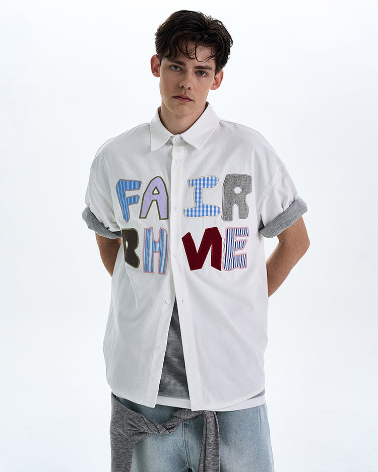 MADWITCH EMBROIDERED SHORT SLEEVED SHIRT #L653