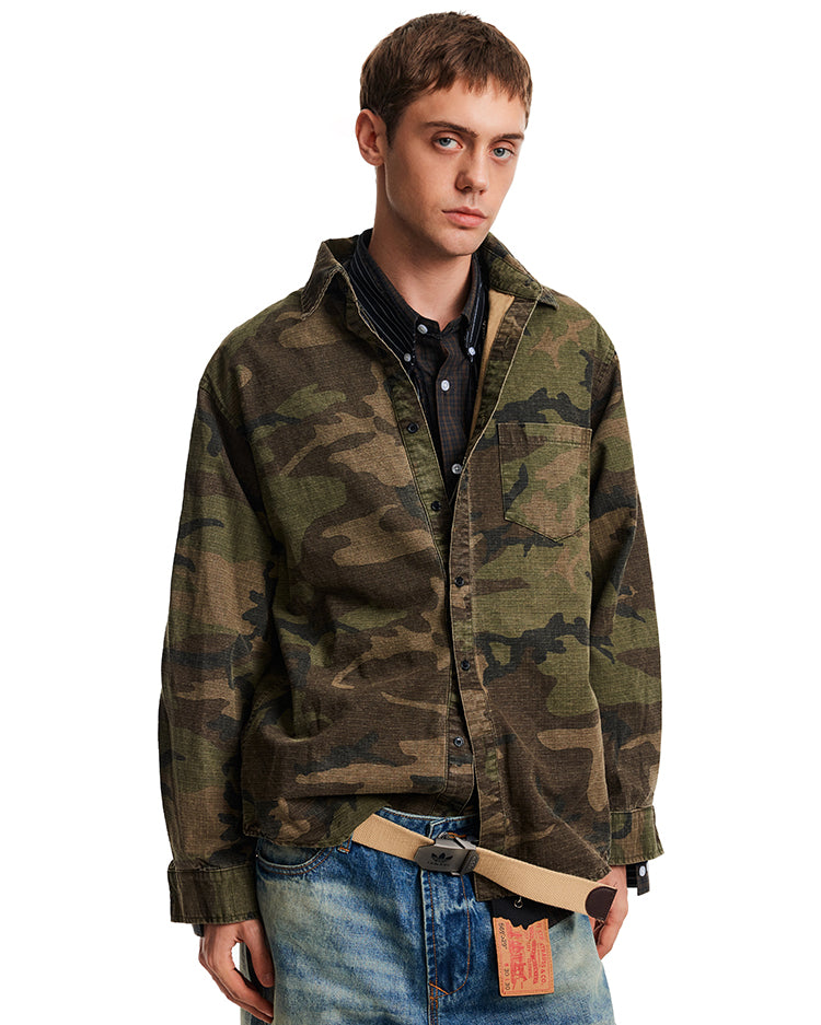 MADWITCH TEXTURED ARMY BLOUSE #AW25096