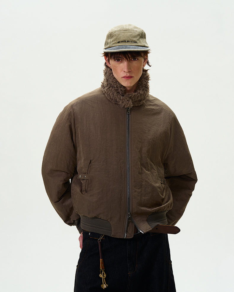 MADWITCH FUR COLLAR UTILITY PARKA COAT #0192
