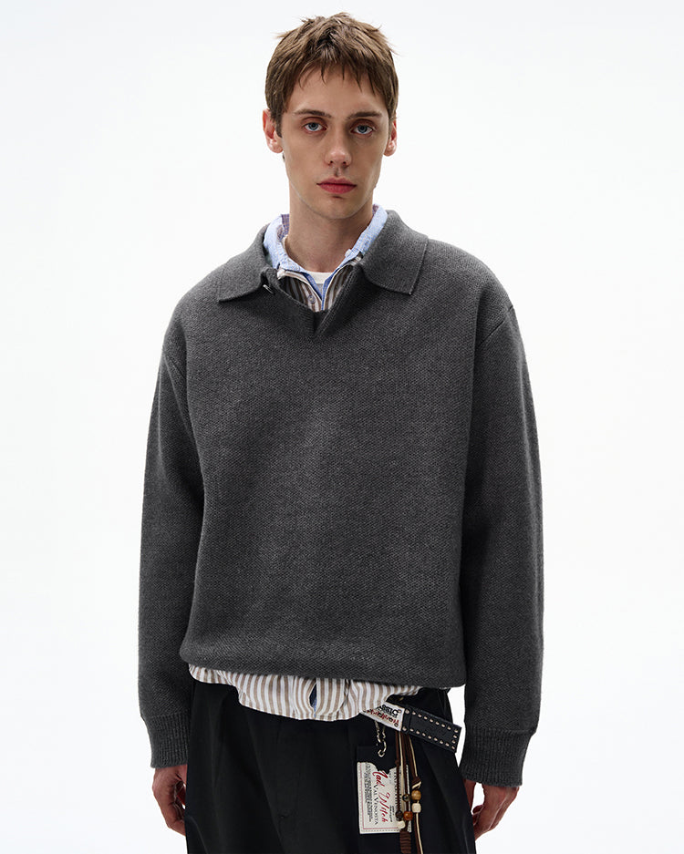 MADWITCH UNISEX KNITTED POLO SWEATER #6301