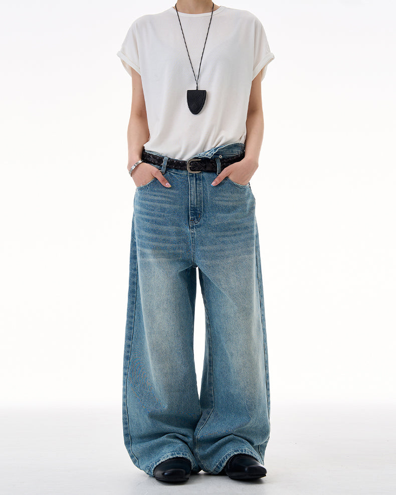MADWITCH IRREGULAR WASH DENIM PANTS #CK9652