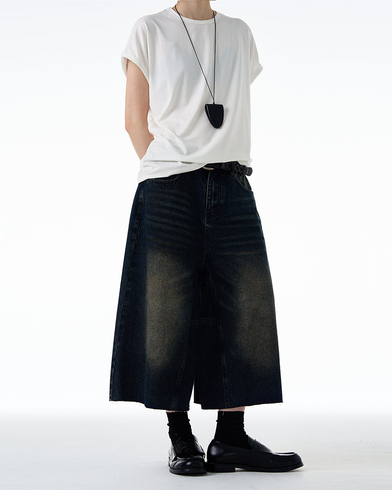 MADWITCH VINTAGE WASHED DENIM SHORTS #FX075