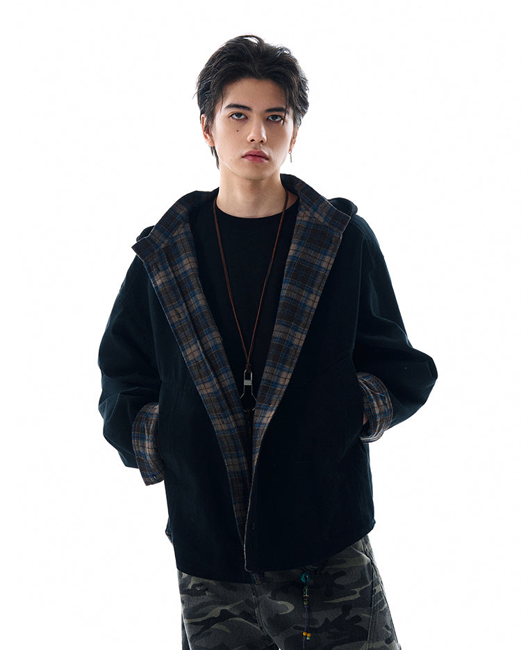 MADWITCH REVERSIBLE HOODED SWEATSHIRT #W2526
