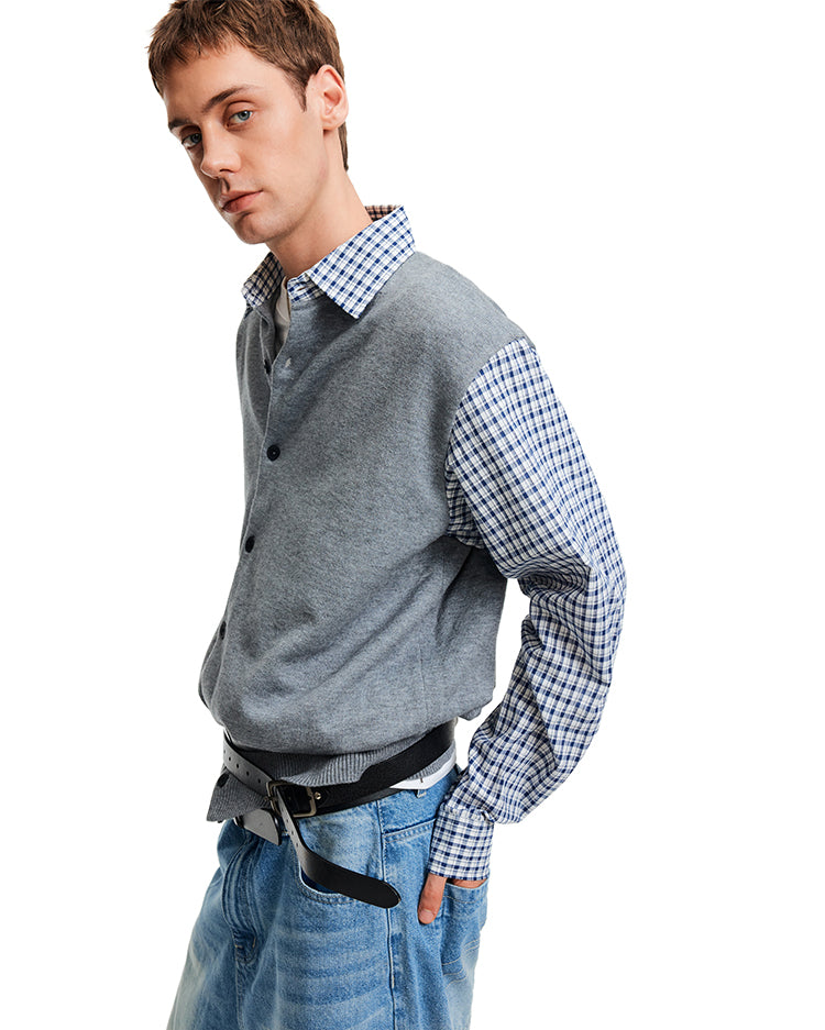 MADWITCH PATCH PLAID KNIT #51179