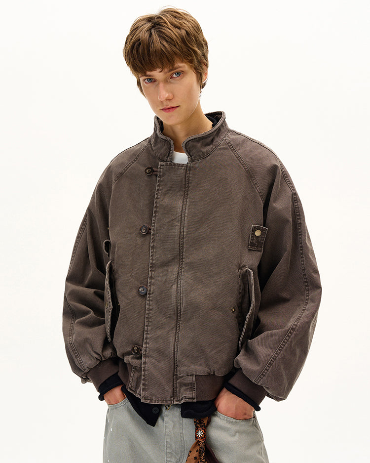 MADWITCH UNISEX WASHED UTILITY JACKET #MD2561