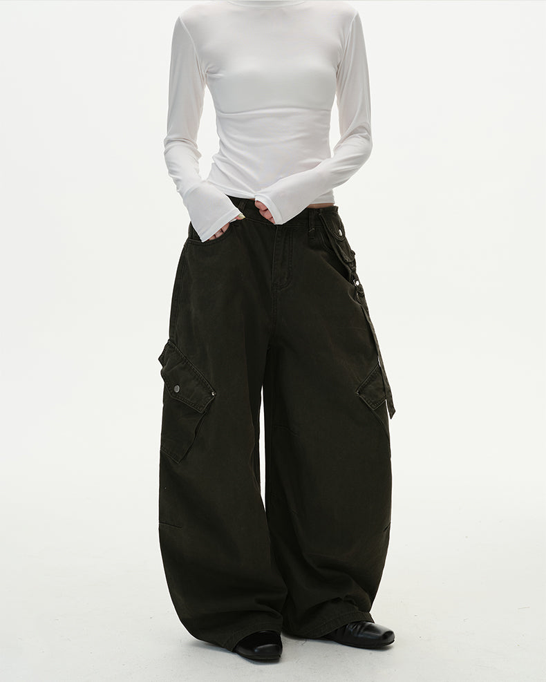 MADWITCH UTILITY SLUNG TROUSERS #H5787