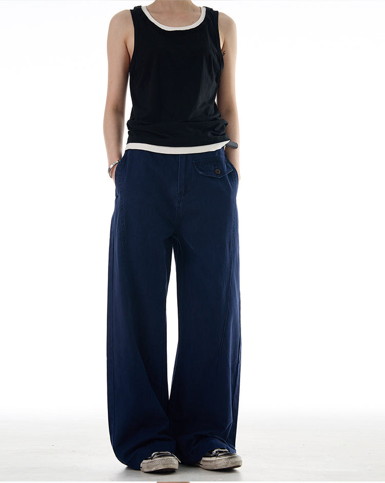 MADWITCH VINTAGE DRAPE RELAXED PANTS #CK3392