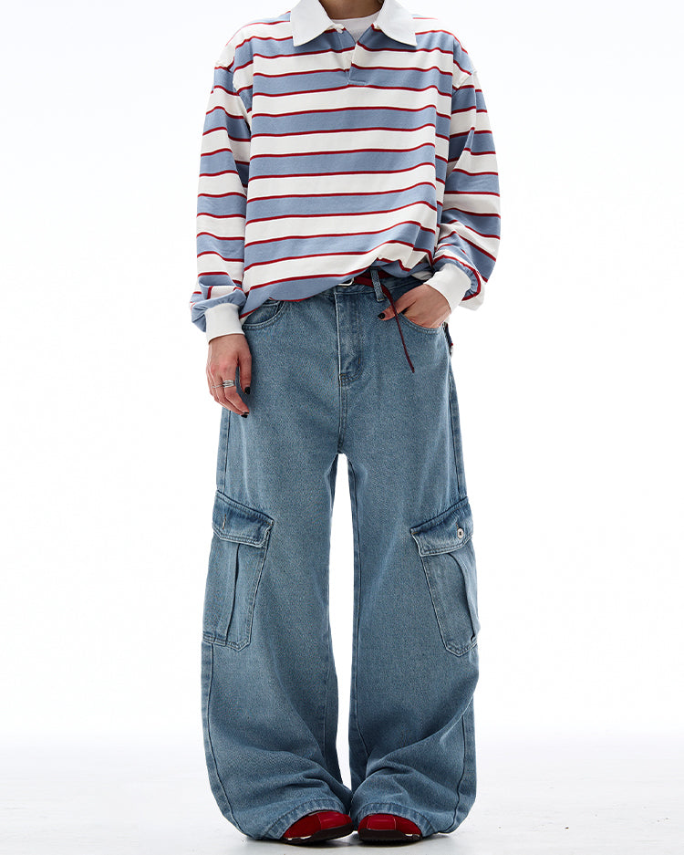 MADWITCH BAGGY WIDE-LEG WORKWEAR JEANS #CK3393