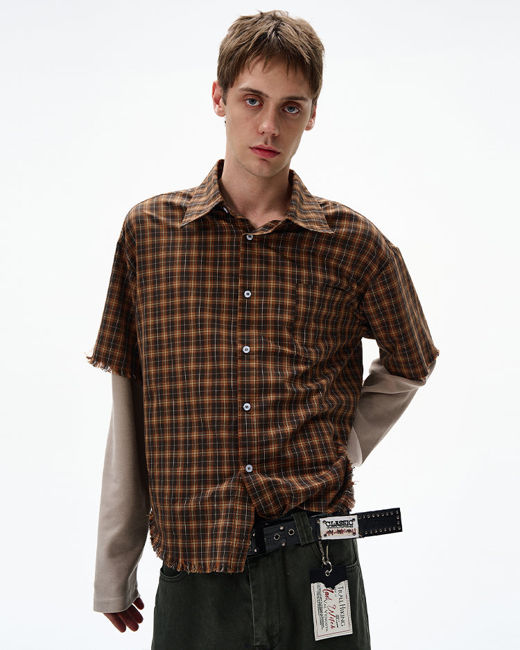 MADWITCH UNISEX FAUX TWO-PIECE SHIRT #CR601