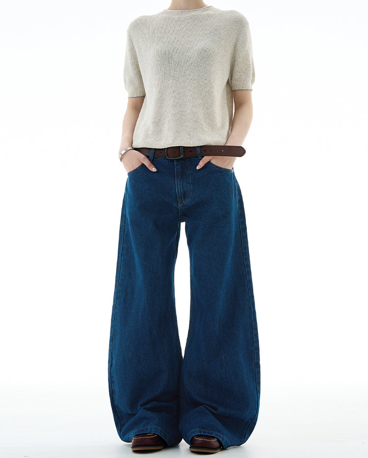MADWITCH UNISEX LOOSE WASHED DENIM JEANS #DR8216