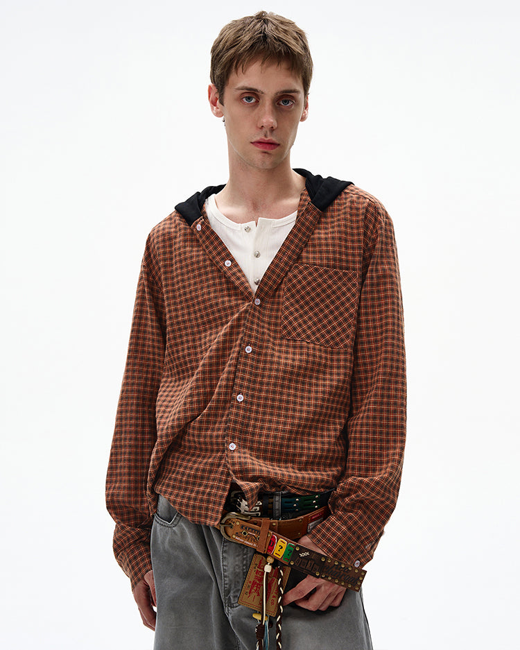 MADWITCH UNISEX COMMUTER HOODED SHIRT #CR602