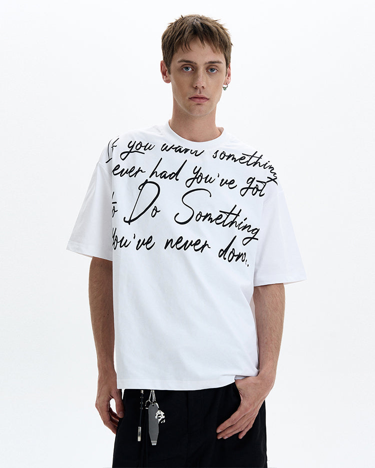 MADWIT LETTER PRINT TEE #27344