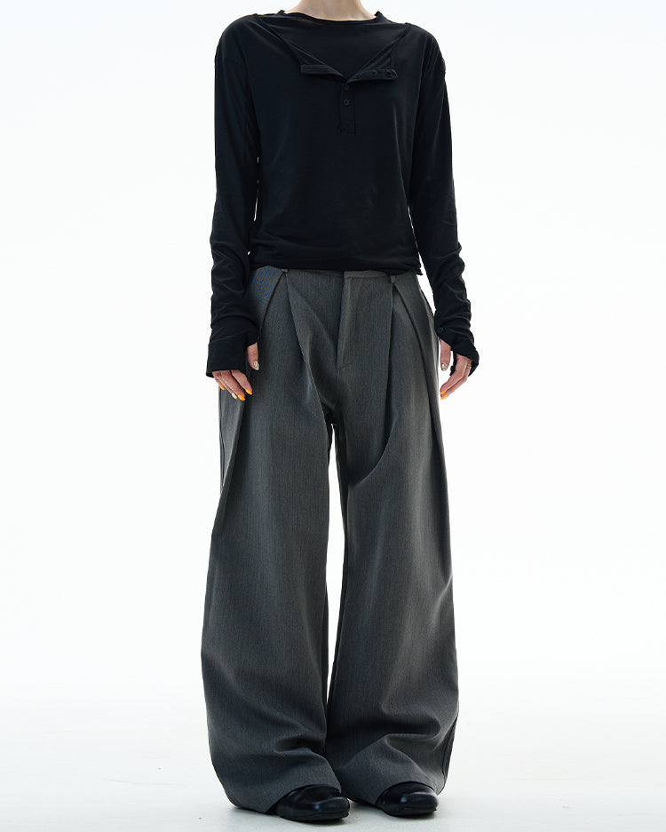 MADWITCH UNISEX WIDE LEG STRAIGHT DRESS PANTS #C915