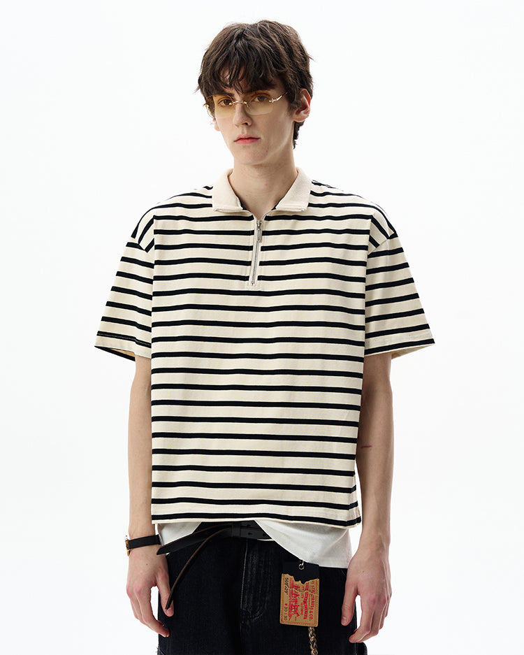 MADWITCH HALF-ZIP DESIGN TSHIRT #6973