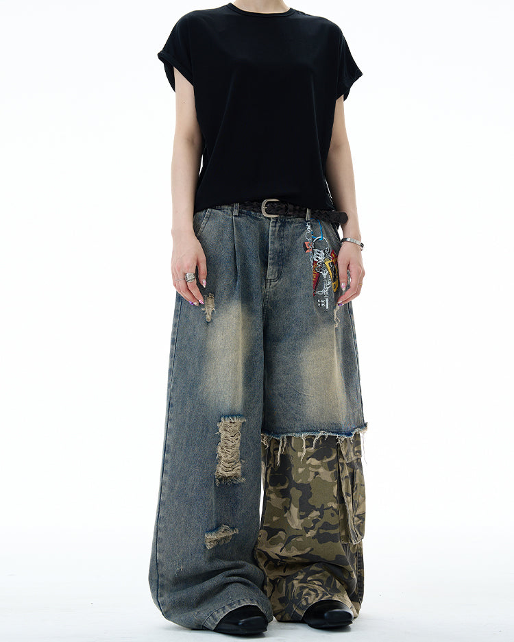 MADWITCH PATCHWORK VINTAGE DENIM #RK08