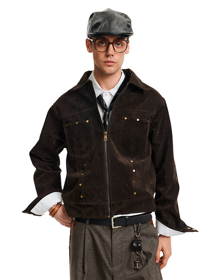 MADWITCH STUD SUEDE JACKET #5079