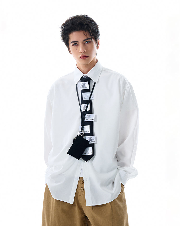 MADWITCH CLEANFIT TURN-DOWN COLLAR WHITE SHIRT #NR3288