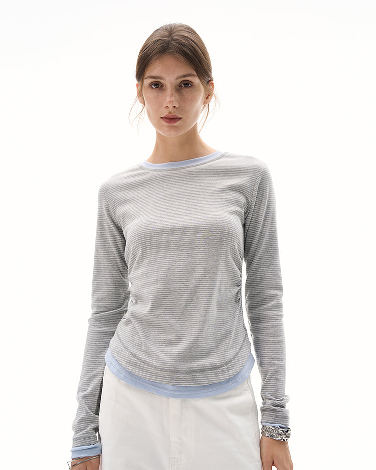 MADWITCH WAIST-CINCH STRIPED TOPS #DD3350