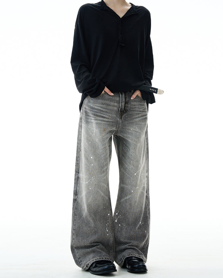 MADWITCH HIGH STREET SPLATTER JEANS #FX085