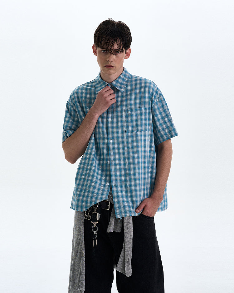 MADWITCH VINTAGE PLAID SHIRT #RC189