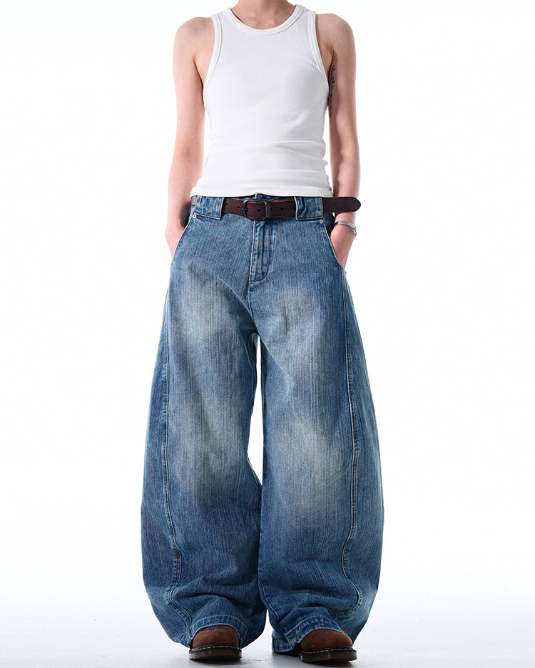 MADWITCH HEAVYWEIGHT LOOSE-FIT WASHED JEANS #DR8802