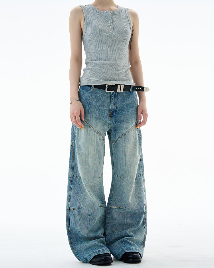 MADWITCH SLUB WASH DENIM PANTS #G6847